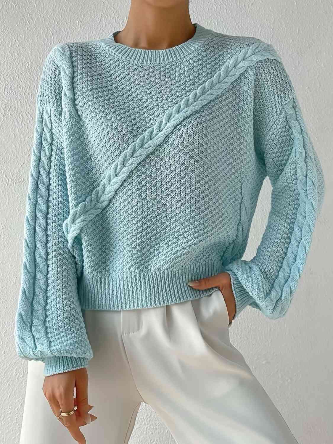 Elegant Knit Round Neck Sweater