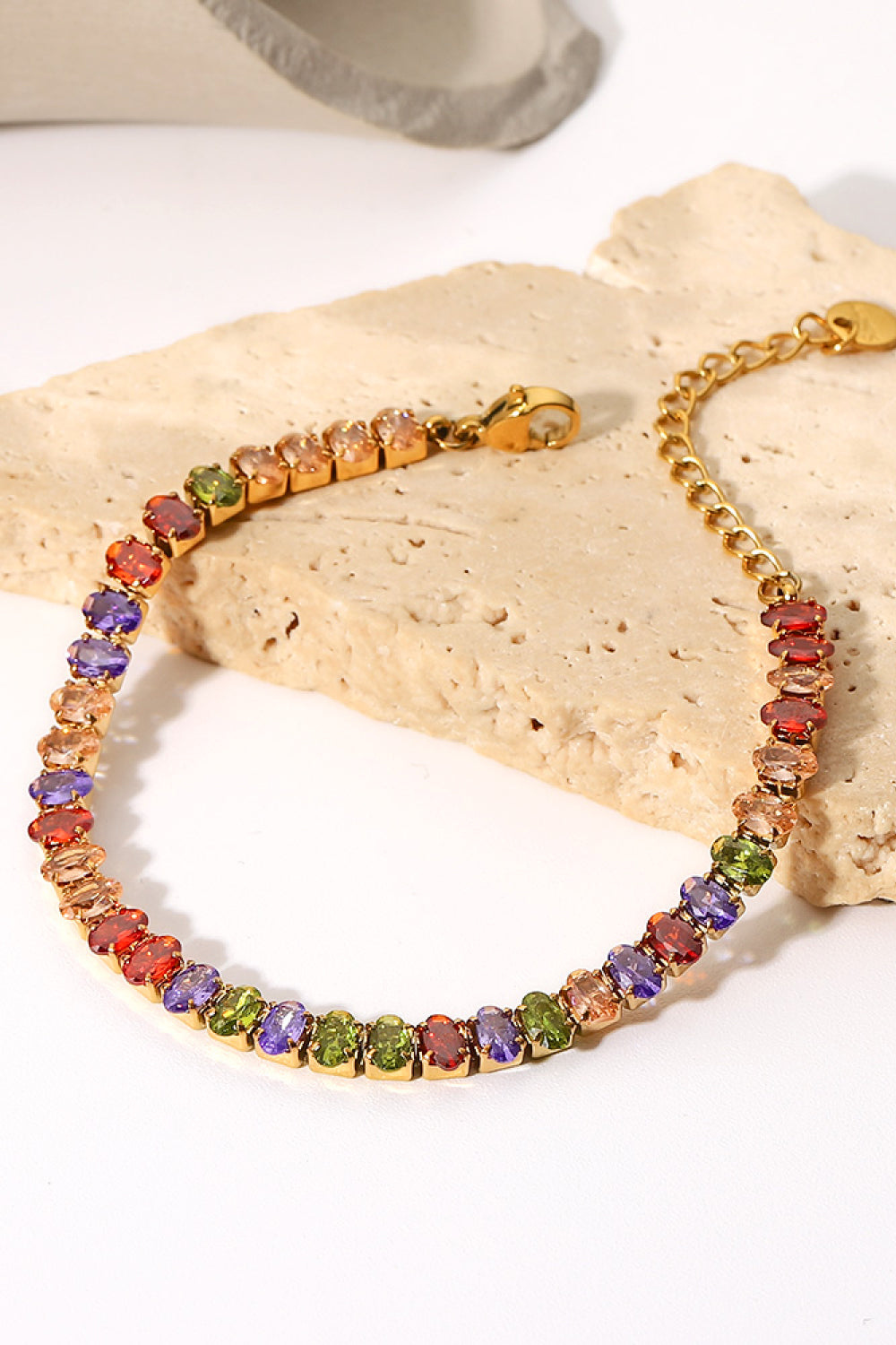 Elegant Multicolored Zirconia Bracelet