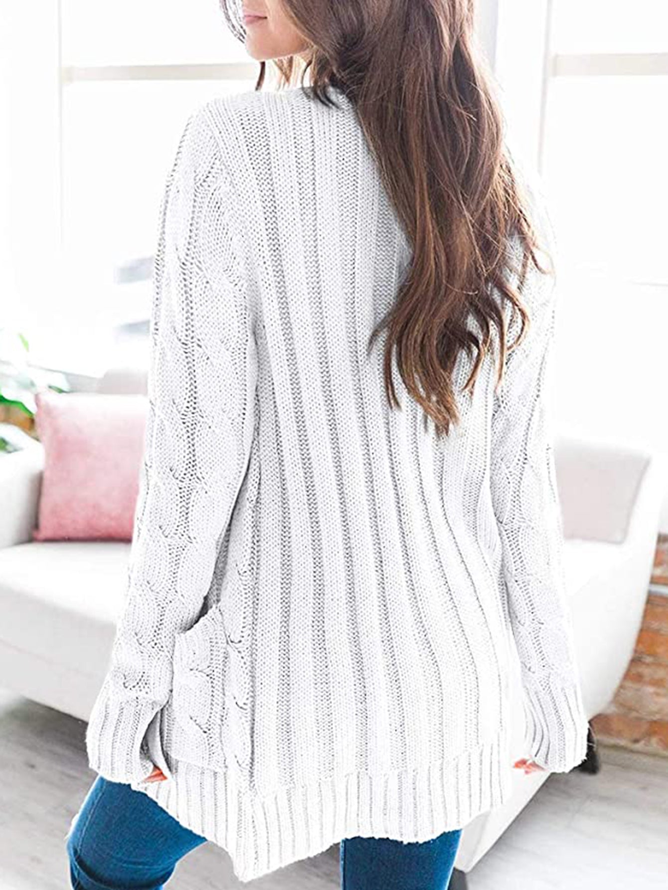 7 Cable-Knit Button Down Cardigan Sweaters