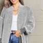 5 Woven Heather Longline Cardigan