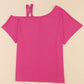 Black Crisscross Cold Shoulder Tunic Shirt