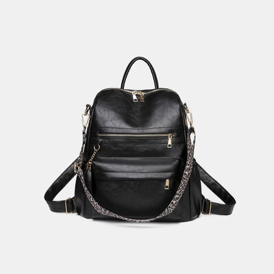 4 Vegan Leather Convertible Backpack