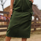 Drawstring Cargo Denim Skirt ( 4 Colors, S - 2X )