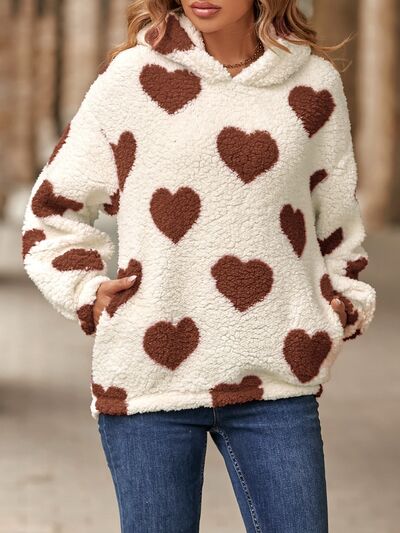 3 Teddy Heart Hoodie with Pockets (S - 2X)