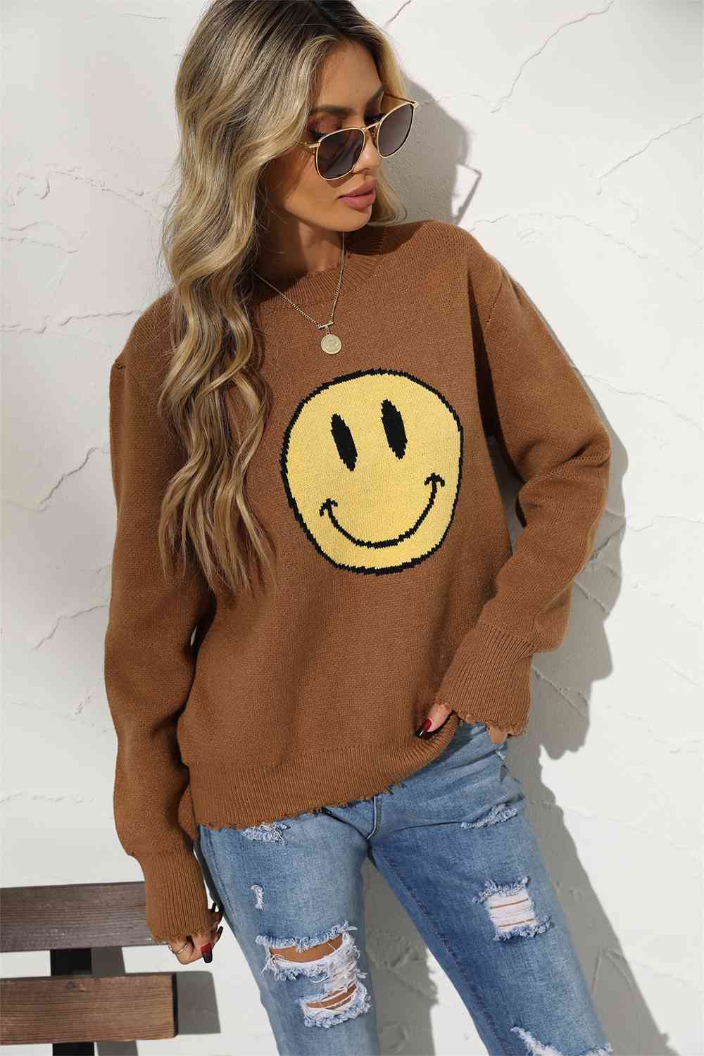 2 Chic Smiley Sweater