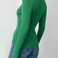 Johnny Collar Rib-Knit Top