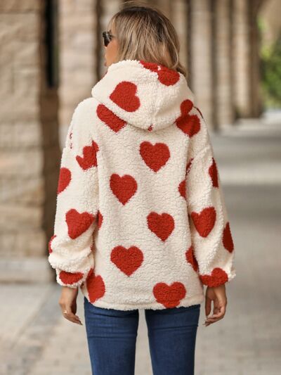 3 Teddy Heart Hoodie with Pockets (S - 2X)