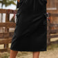 Drawstring Cargo Denim Skirt ( 4 Colors, S - 2X )