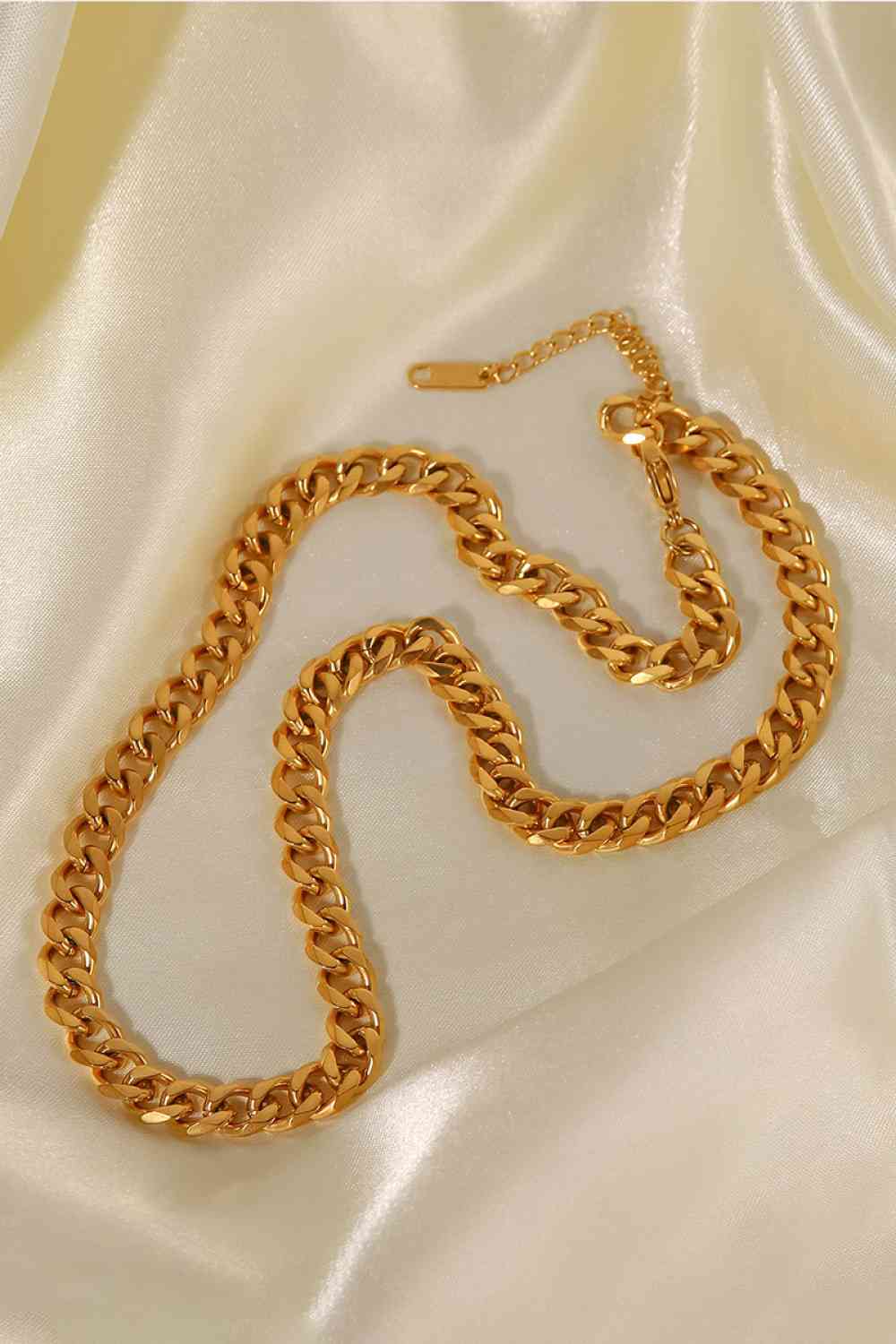 18K Gold Plated Curb Chain Necklace