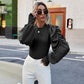 Ruched Lantern Sleeve Shirt - 3 Colors