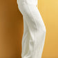 Casual Textured Straight Leg Pants