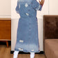 Classy Chic Raw Hem Long Denim Jacket
