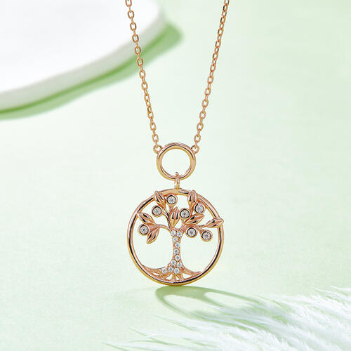 3 Moissanite Gem Tree Of Life Necklaces