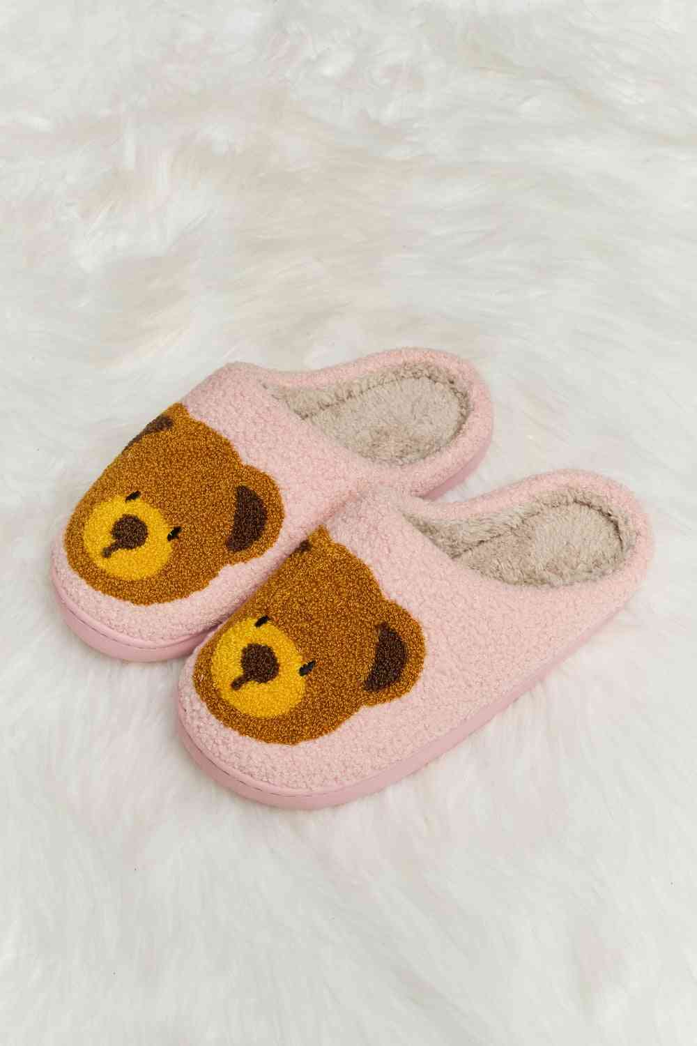 Cozy Plush Teddy Bear Slide Slippers