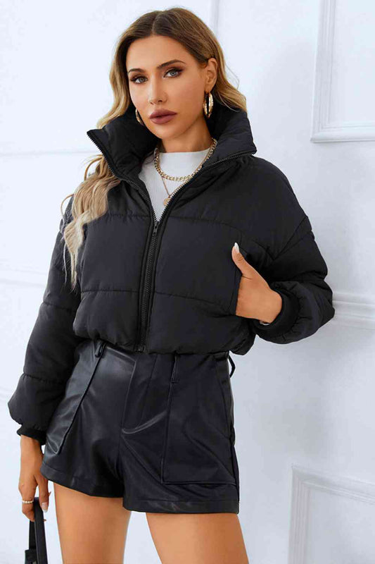 Cozy Cropped Puff Jacket ( 8 Colors)