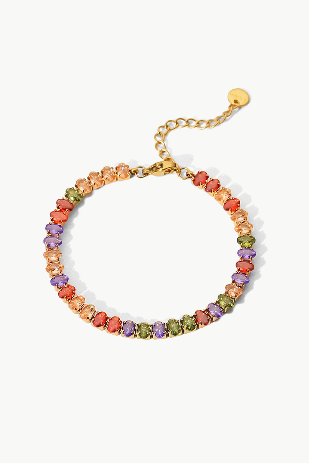 Elegant Multicolored Zirconia Bracelet