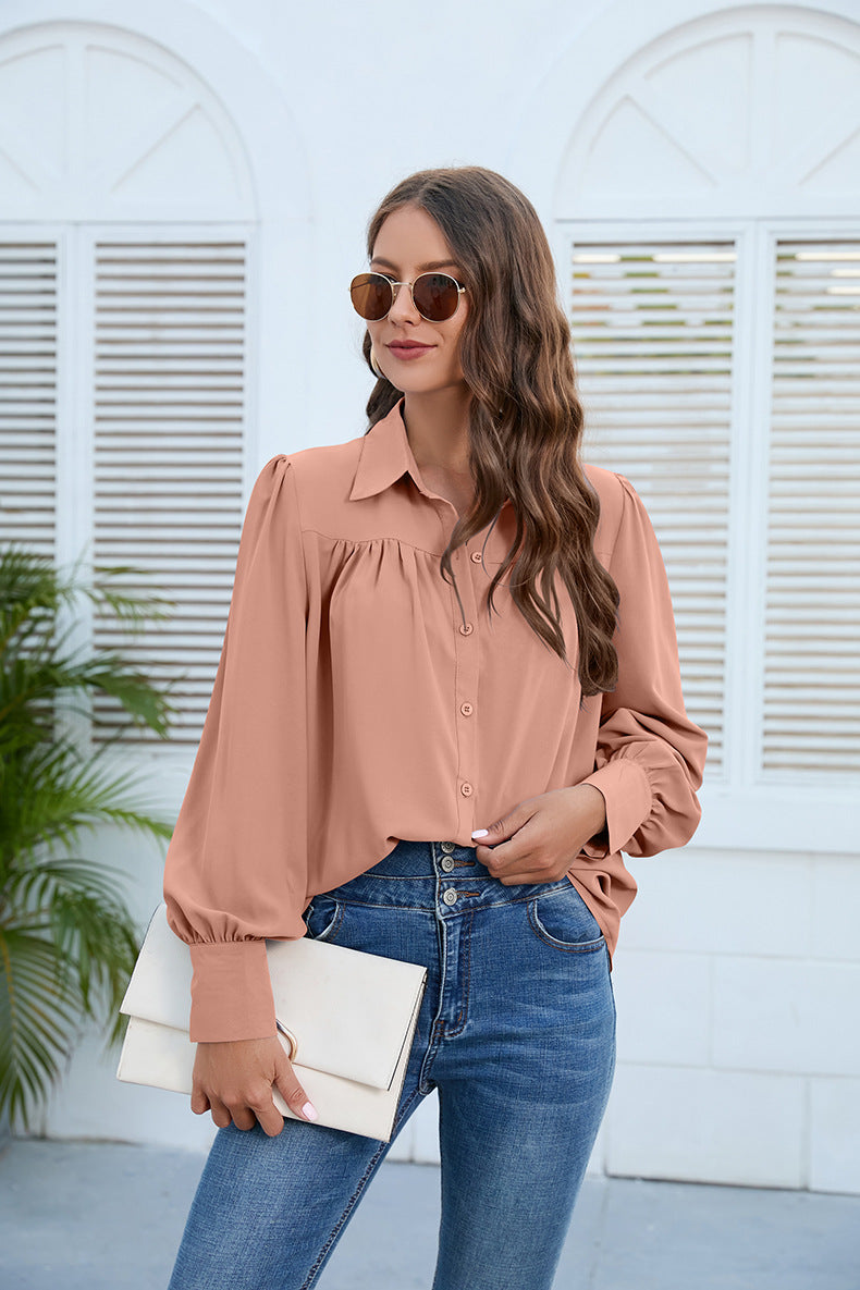 3 Elegant Puff Sleeve Collar Shirts ( S - 3X )