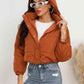 Cozy Ochre Hoodie Puffer Jacket (S - 2X)