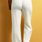 Casual Textured Straight Leg Pants