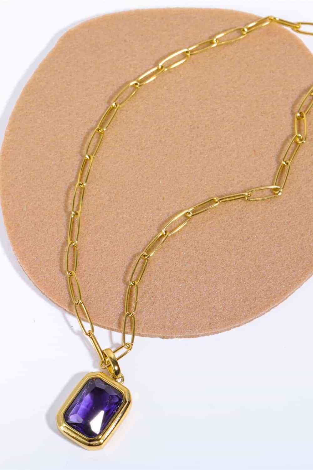 18K Gold-Plated Chain Geometric Necklace