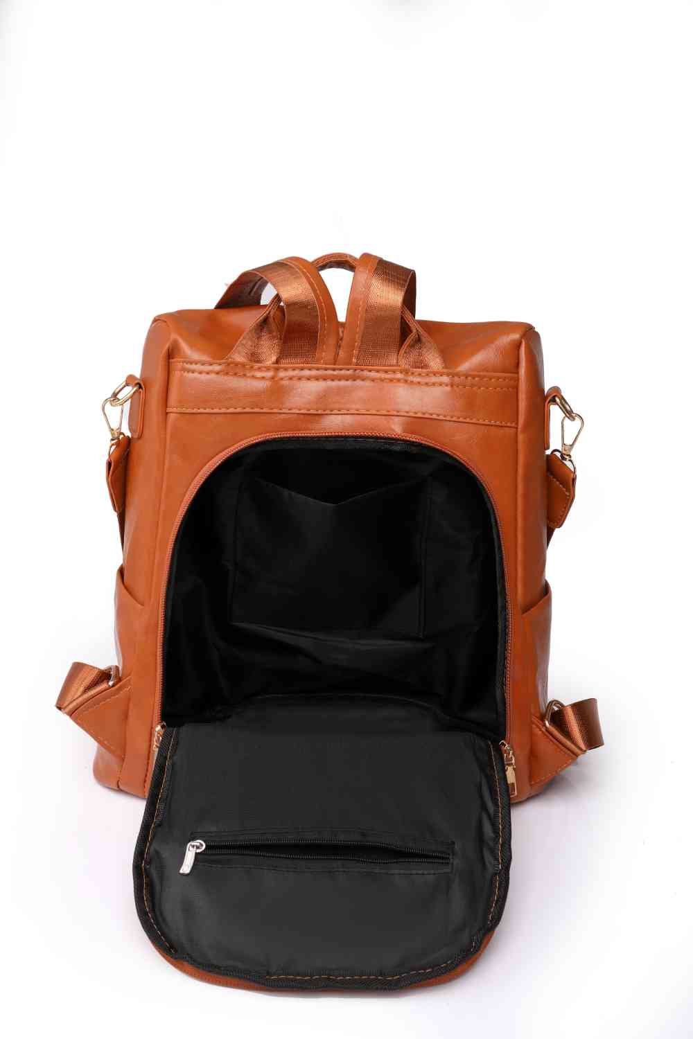 3 Vegan Zipper Pocket Backpack