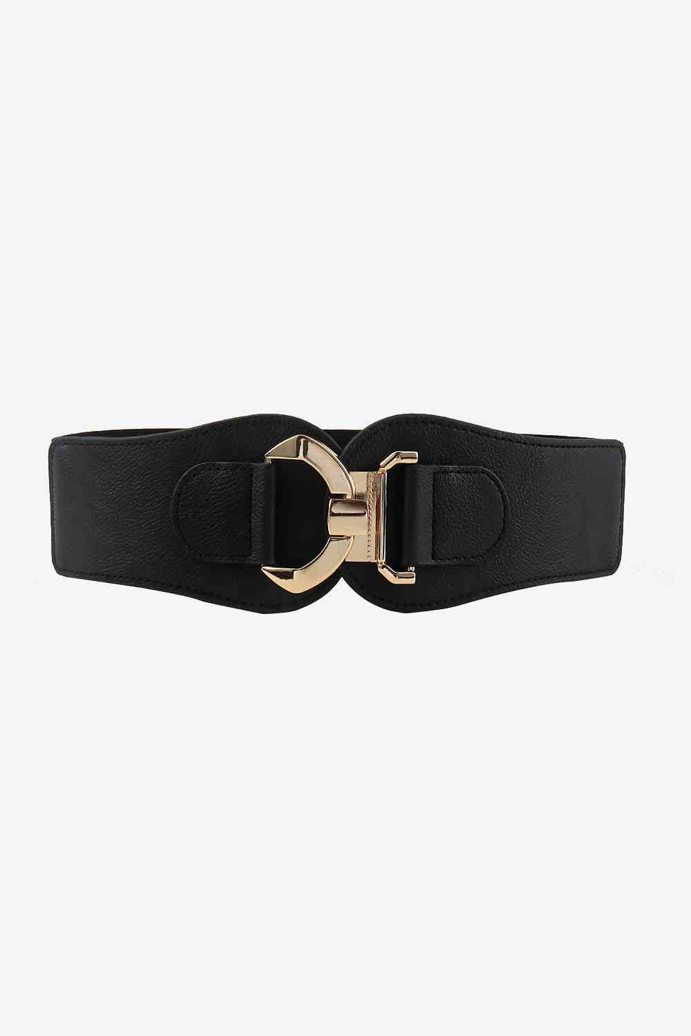 Vegan Leather Buckle Elastic Belt ( 2 Colors)