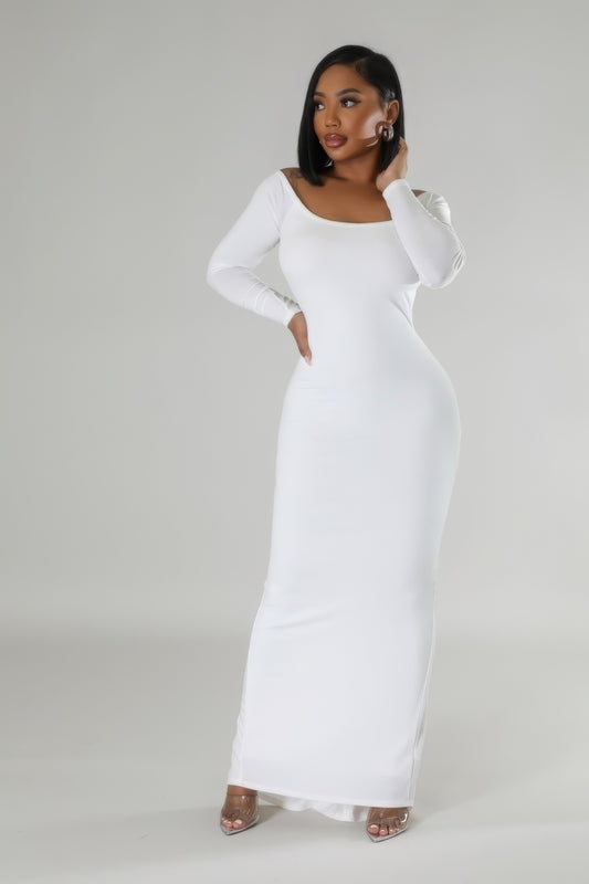 Luxurious Soft Ivory BodyCon Dress