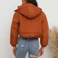 Cozy Ochre Hoodie Puffer Jacket (S - 2X)