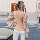 Ruched Lantern Sleeve Shirt - 3 Colors