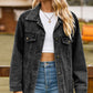 Collared Buttoned Denim Jacket ( S - 2X)