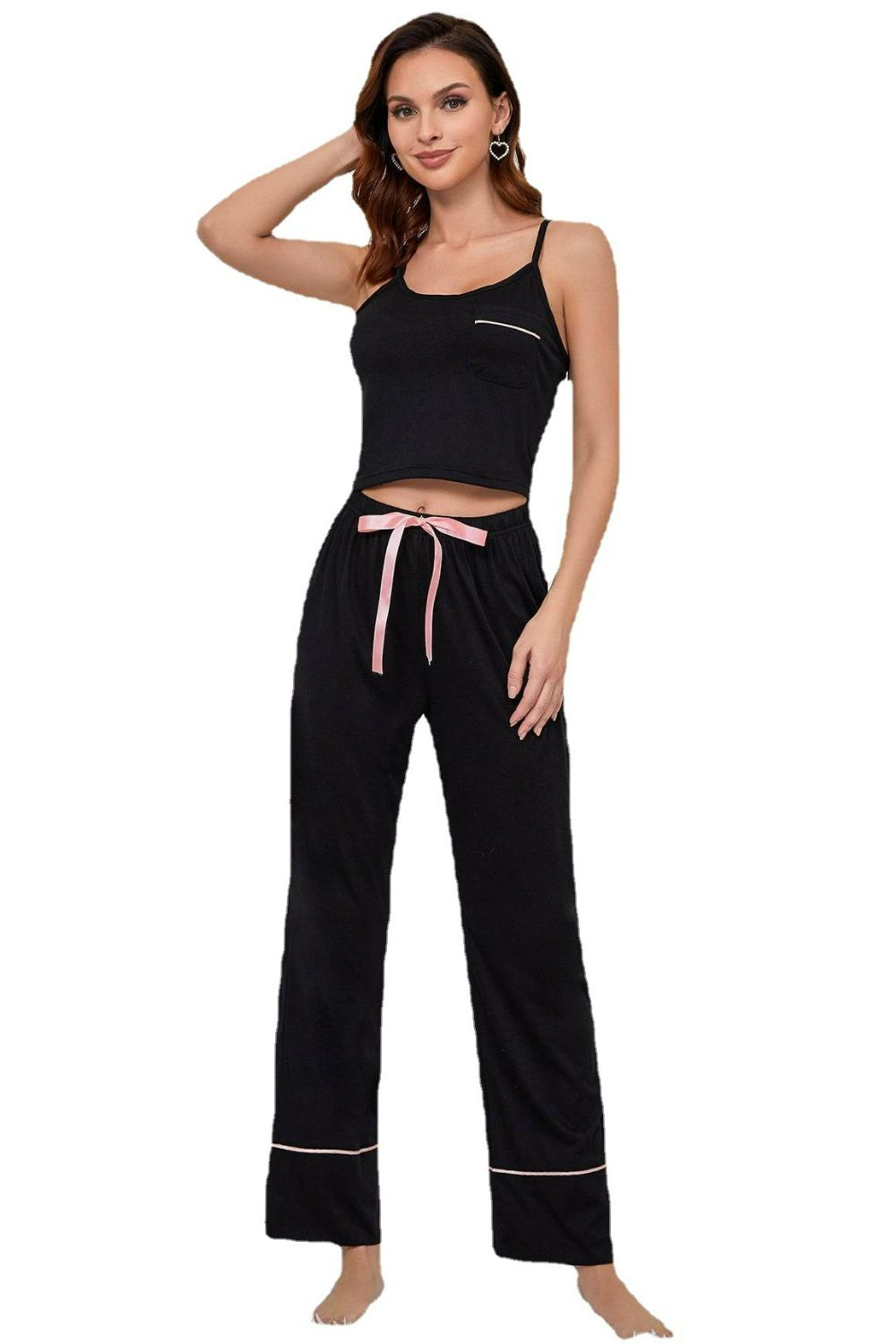 Classy Comfy Cropped Cami Loungewear Outfit