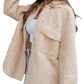 Chic Cozy Collared Neck Button Up Coat ( S - 2X )