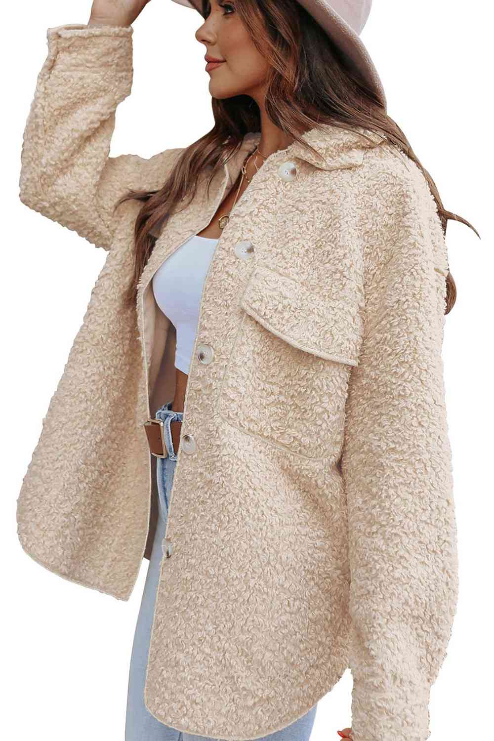 Chic Cozy Collared Neck Button Up Coat ( S - 2X )