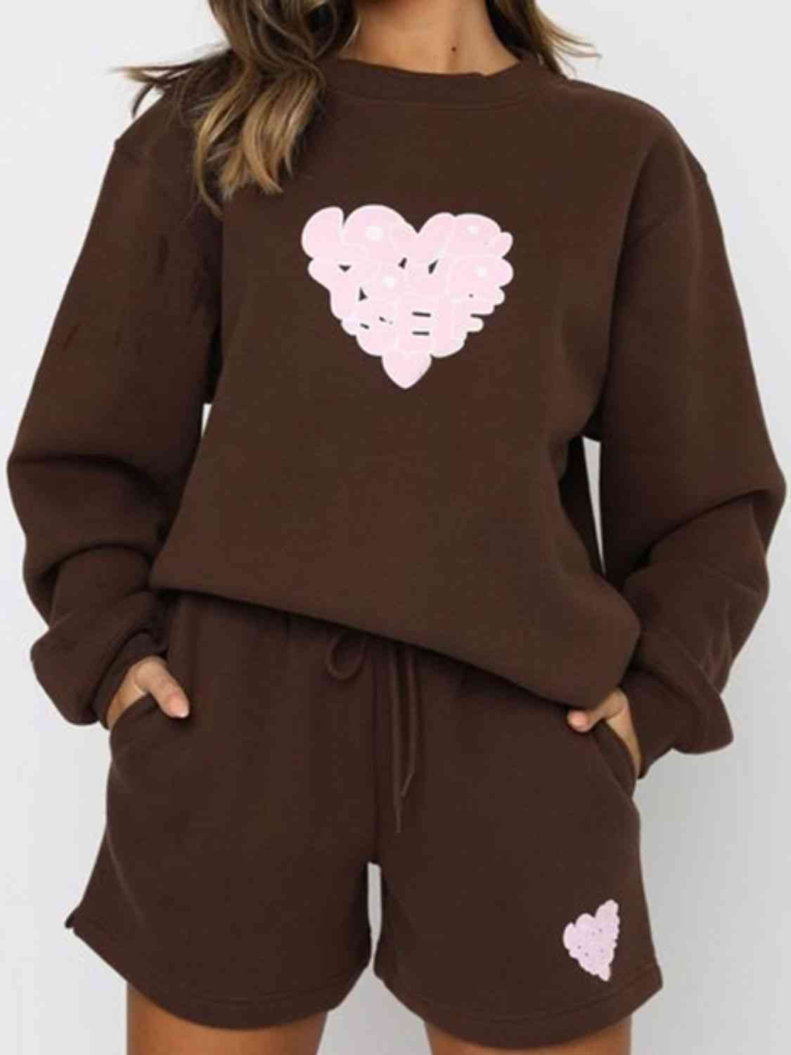3 Love Daydream Sweatshirt w/ Shorts Outfit