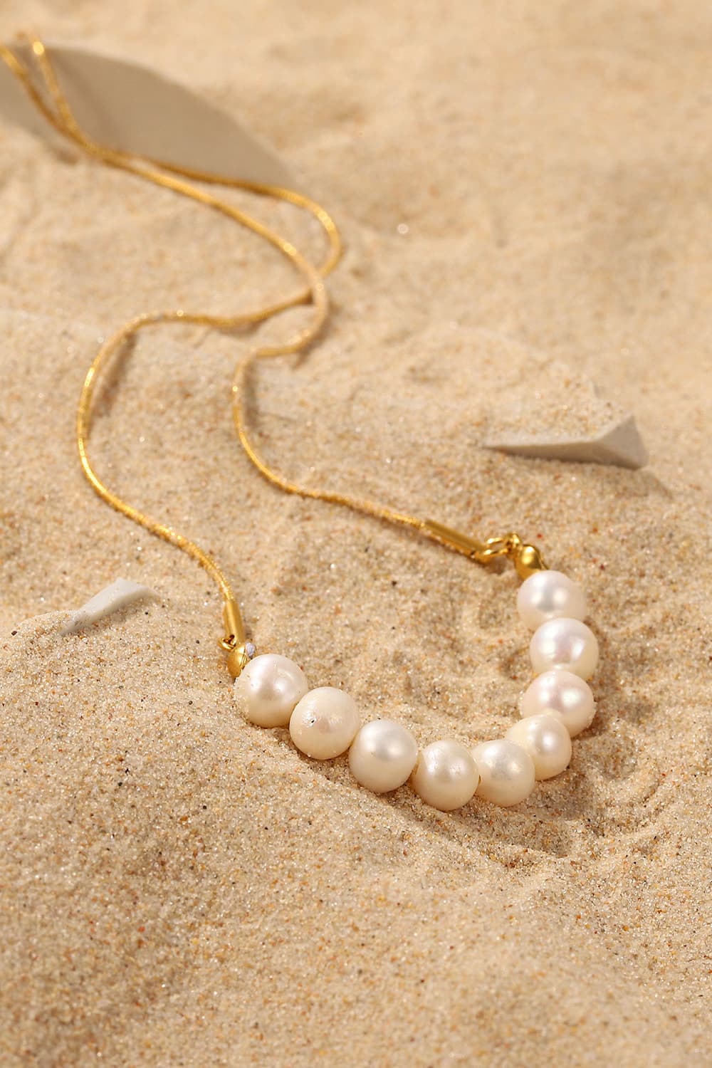 Luxurious 18K Gold-Plated Freshwater Pearl Necklace