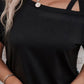 Black Crisscross Cold Shoulder Tunic Shirt