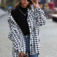 Houndstooth Button Down Jacket