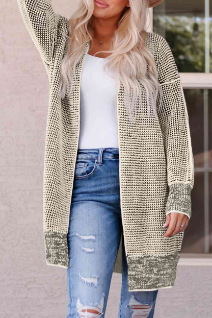 5 Woven Heather Longline Cardigan