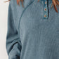 Waffle Knit Henley Sweatshirt (S - 2X)