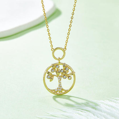 3 Moissanite Gem Tree Of Life Necklaces