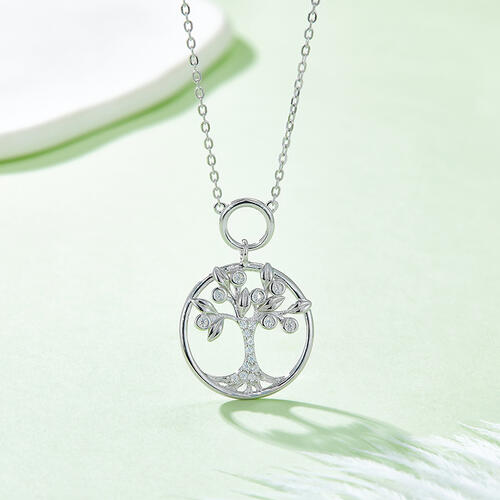 3 Moissanite Gem Tree Of Life Necklaces