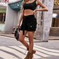 Classic Tie Cargo Denim Shorts ( 3 Colors. S - 2X )