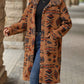 AGeometric Western Coat w/ Pockets