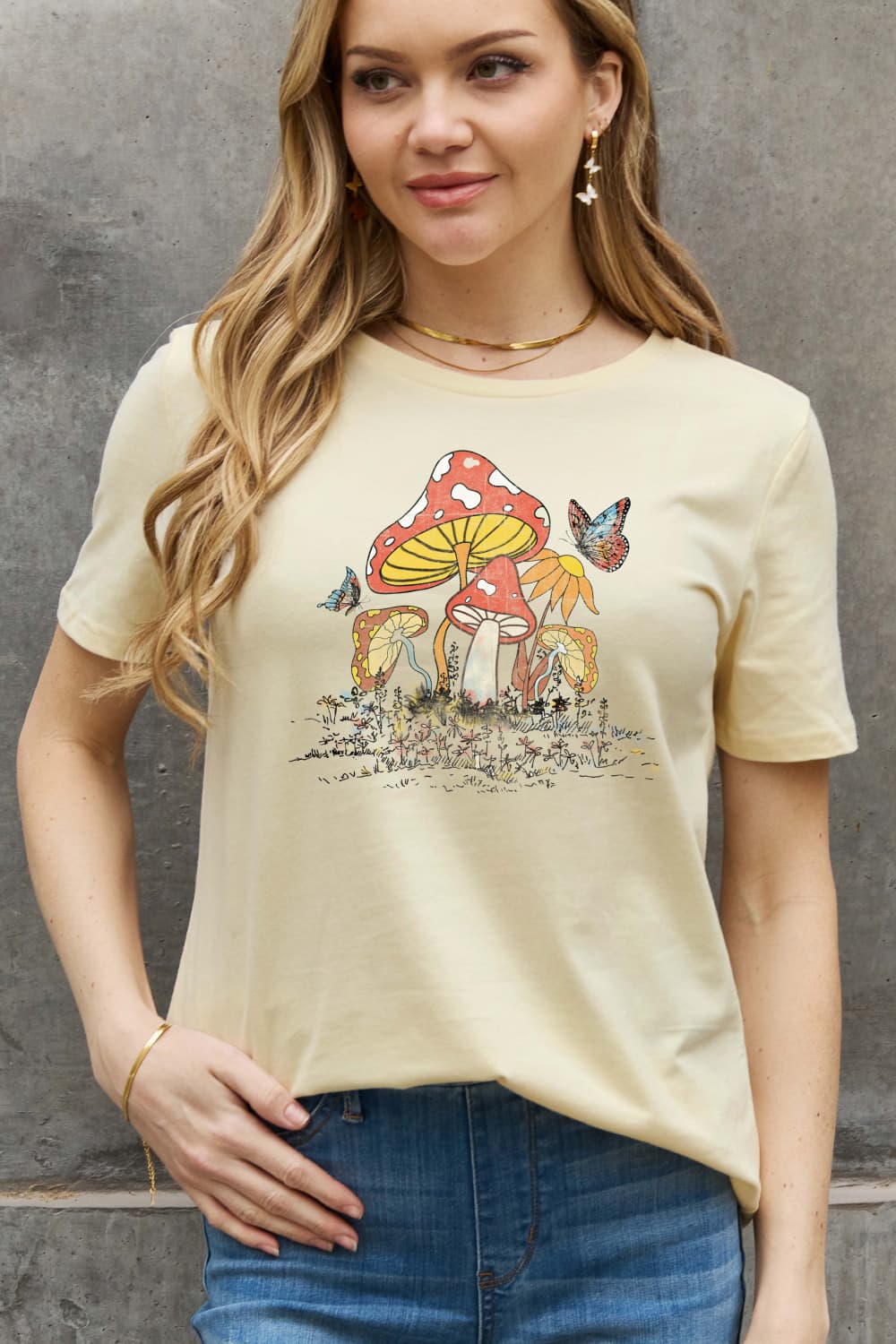 Mushroom Butterfly T-Shirt ( 4 Colors / S - 3X)