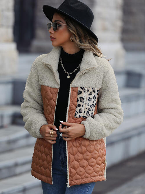 6 Comfy Classy Leopard Colorblock Jacket