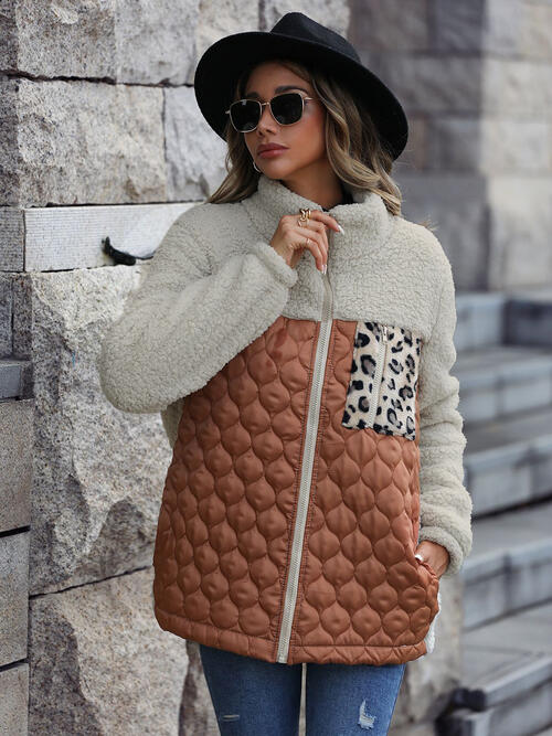 6 Comfy Classy Leopard Colorblock Jacket