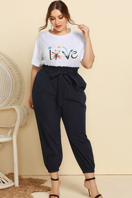 Comfy LOVE T Shirt  Jogger Outfit (XL - 4X)
