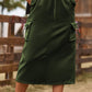 Drawstring Cargo Denim Skirt ( 4 Colors, S - 2X )