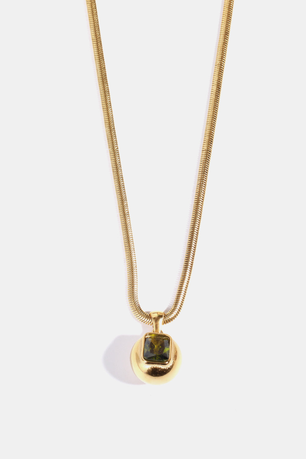 4 Zircon 18K Gold-Plated Geometrical Necklace