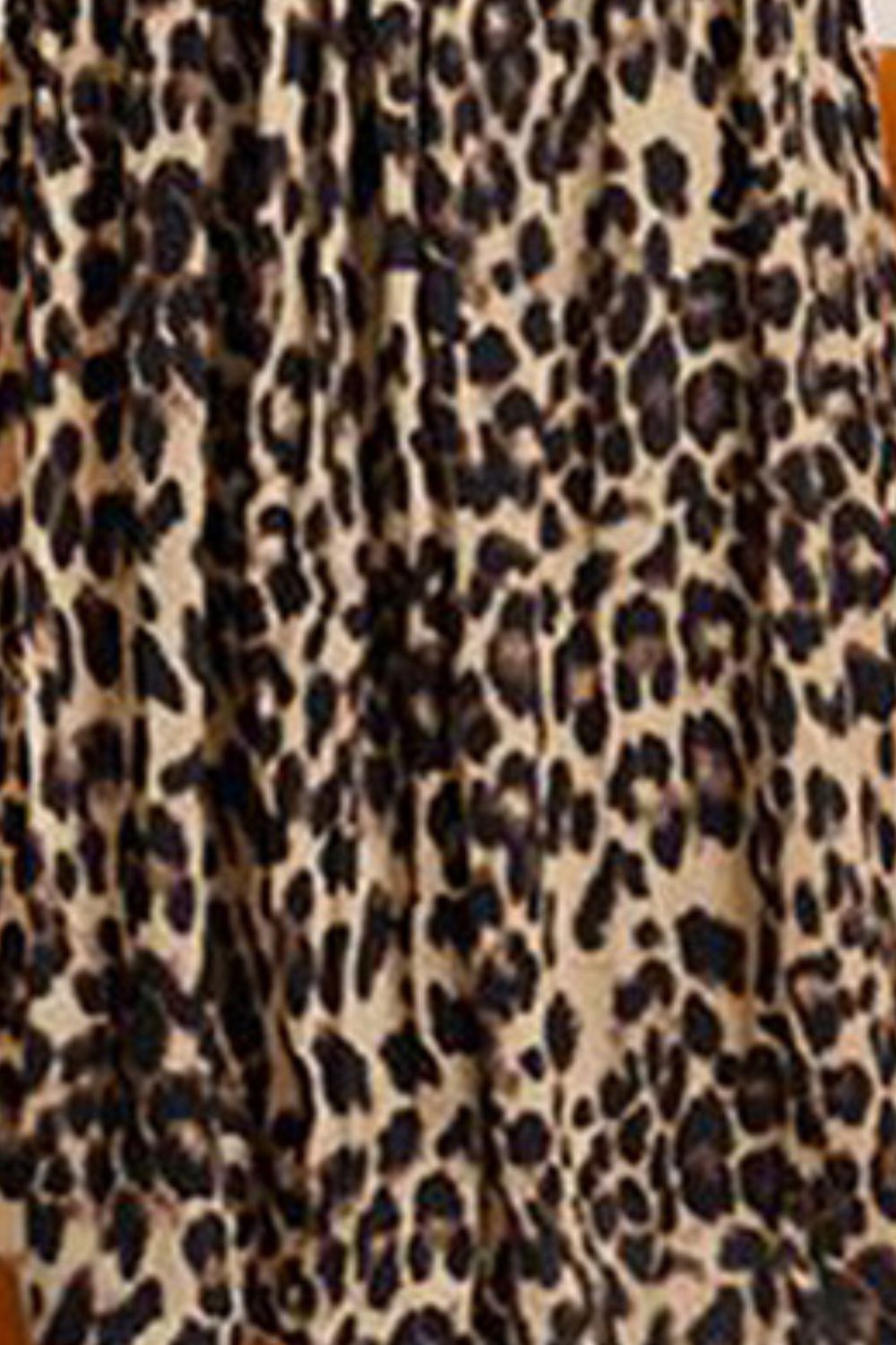 Elegant Chic Leopard Midi Skirt (L - 5X)